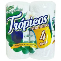 TROPICOS P HIG. FDO 16PCT C/4 ROLOS 30M F. SIMPLES