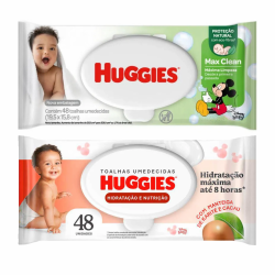 HUGGIES TOALHA UMEDECIDA COM 48 UNID.