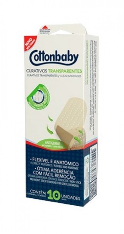 COTTONBABY CURATIVO TRANSP 10UN C/12