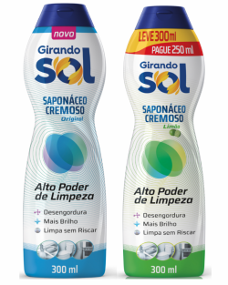 GIRANDO SOL SAPONÁCEO CREMOSO 300ML CX C/12UN