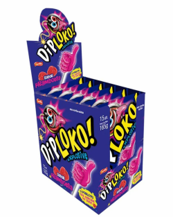 DIP LOKO BOOOM FRAMBOESA 11G DISPLAY C/15UN (15X11G)