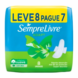 SEMPRE LIVRE ABSORVENTE COM 8 UNID.