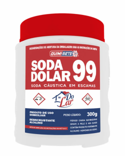 DO LAR SODA EM ESCAMAS 99 300G CX C/12UN QUIMISETE
