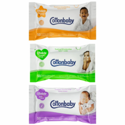 COTTONBABY TOALHA UMEDECIDA COM 50 UNID.