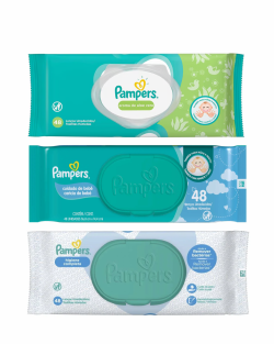 PAMPERS TOALHA UMEDECIDA COM 48 UNID.
