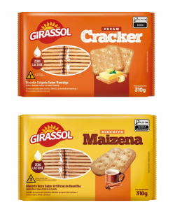 GIRASSOL BISCOITO CREAM CRACKER / MAIZENA 310G 