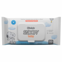 SNOOPY TOALHA UMEDECIDA COM 50 UNID.